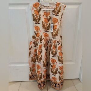 NWT Pink Chicken Marigold Floral Girls Dress size 12